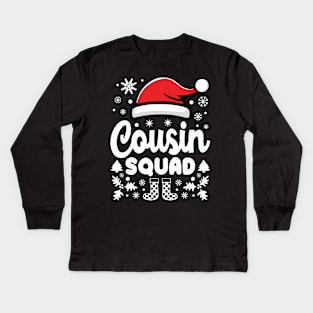 Cousin Squad Family Reunion Christmas Kids Long Sleeve T-Shirt